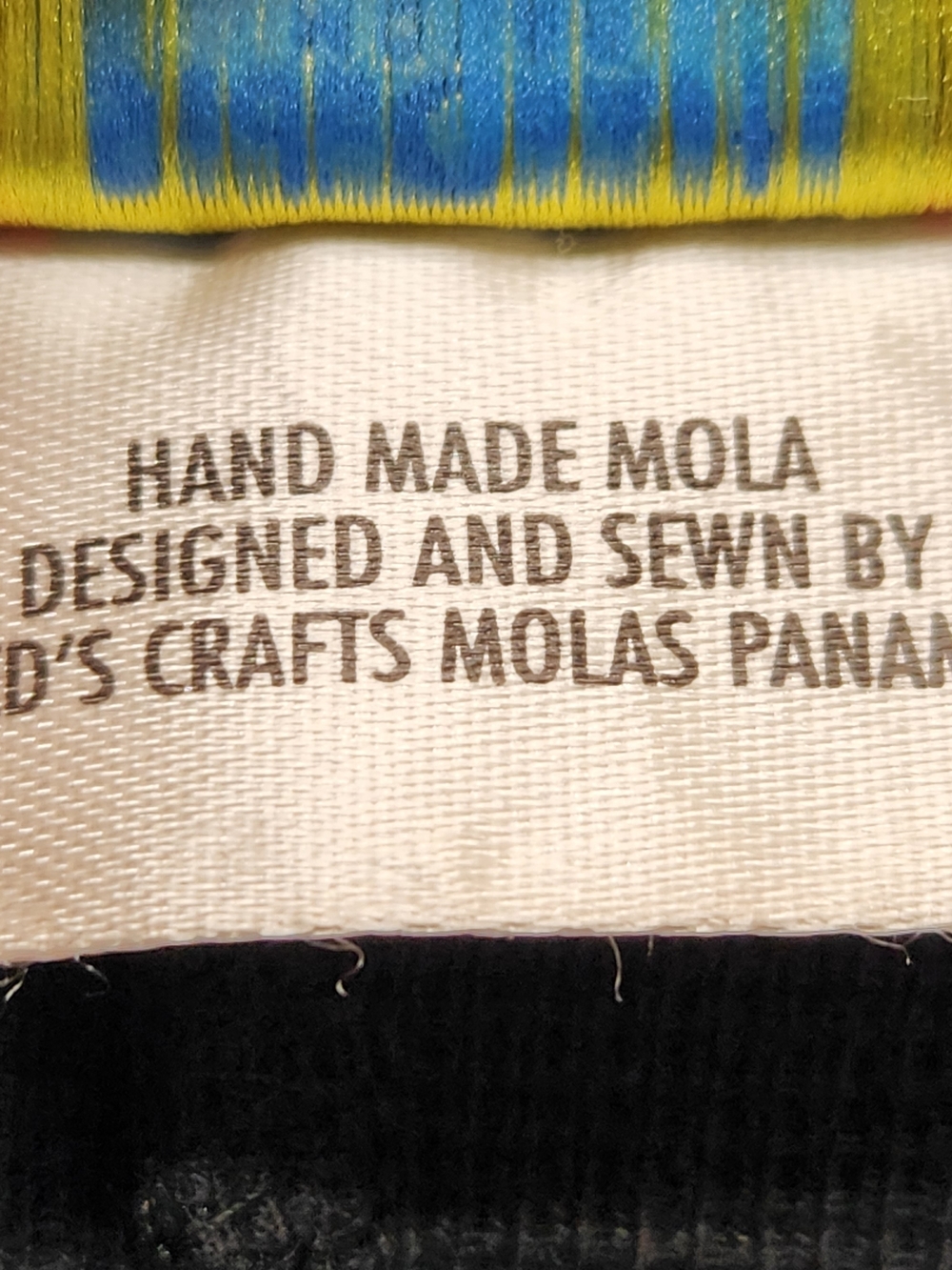 ⭐️Vintage Seds Crafts Panama Mola Appliqué Cotton Maxi Dress Boho Artisan XLarge - Picture 12 of 14